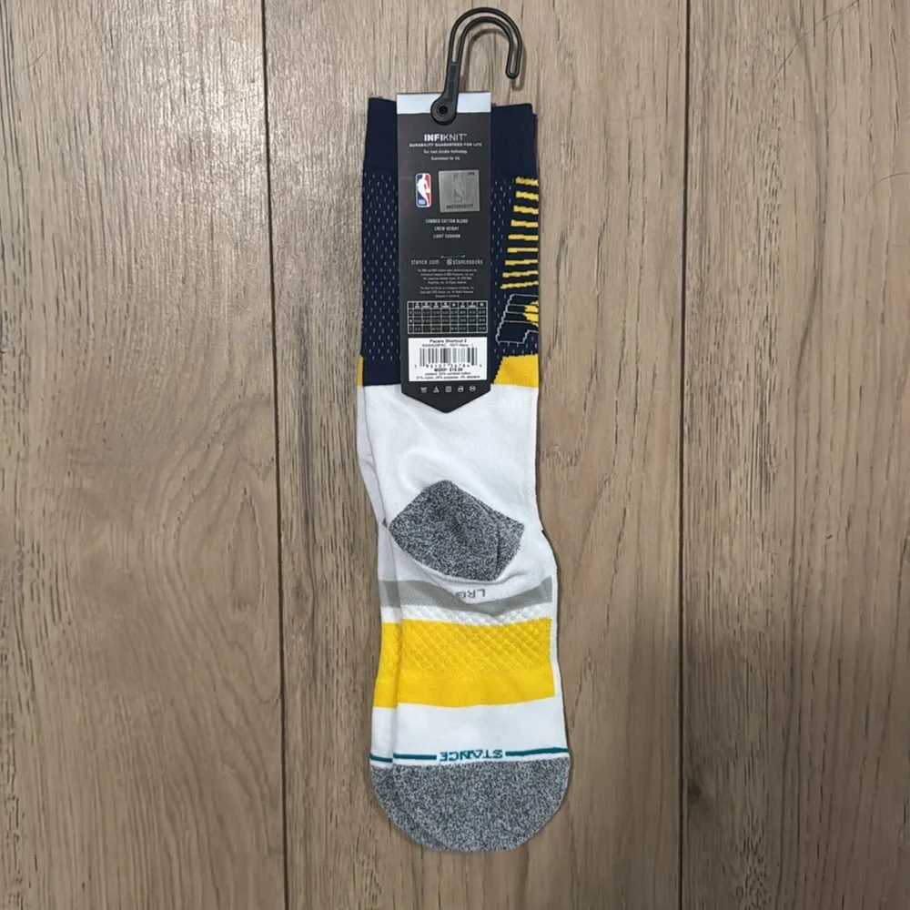 NWT Stance Indiana Pacers NBA Basketball Socks Men’s Large (9-13)